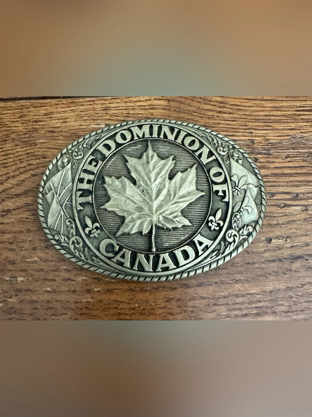 Dominion Of Canada Tony Lama Solid Brass “First Edition” Belt Buckle